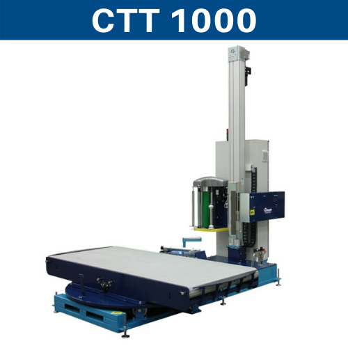 ​Cyklop CTT 1000 Automatyczna owijarka do palet przeznaczona do pracy w liniach produkcyjnych.